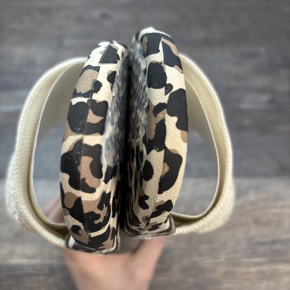 APL Slides Men's 11‎ BL TechLoom Parchment/Leopard Sandals NEW